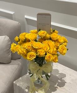Yellow Ribbon Vase