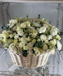 White Garden Basket