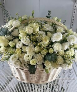 Alternative view of White Garden Basket
