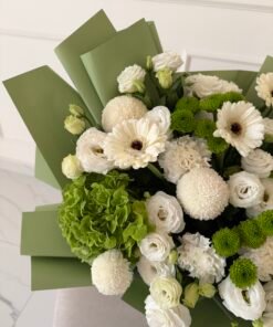 Alternative view of Bells of Ireland Bouquet