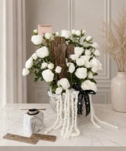 Flowers & Oud Vase (White)